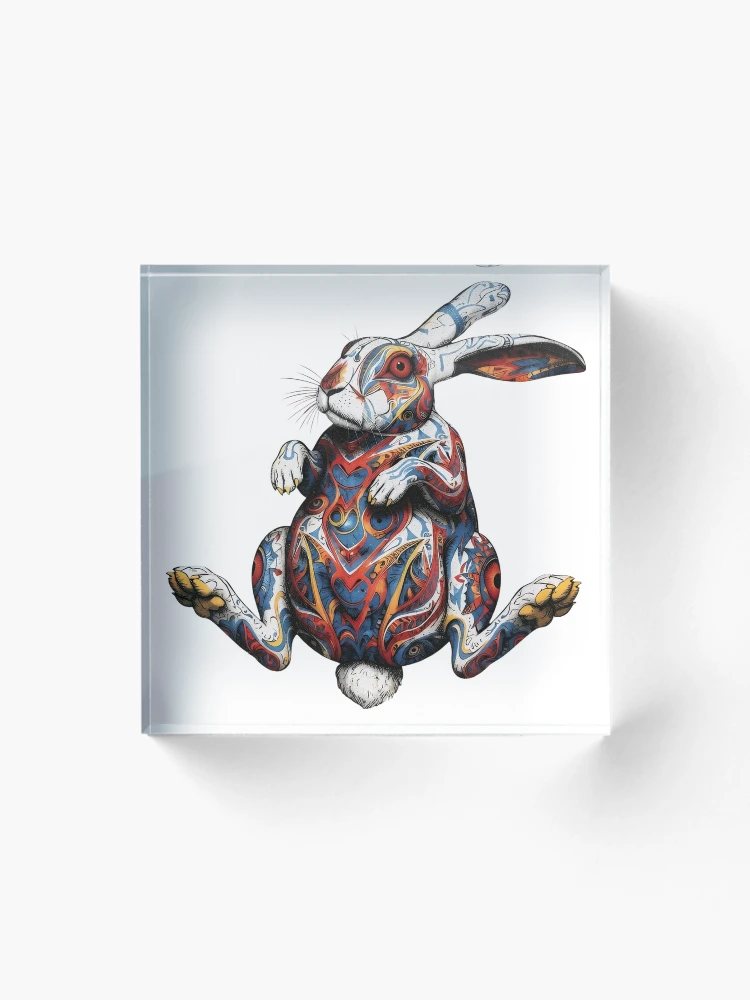 Thumbnail 1 of 5, Acrylic Block, Intricate Rabbit designed and sold by RENcraft.