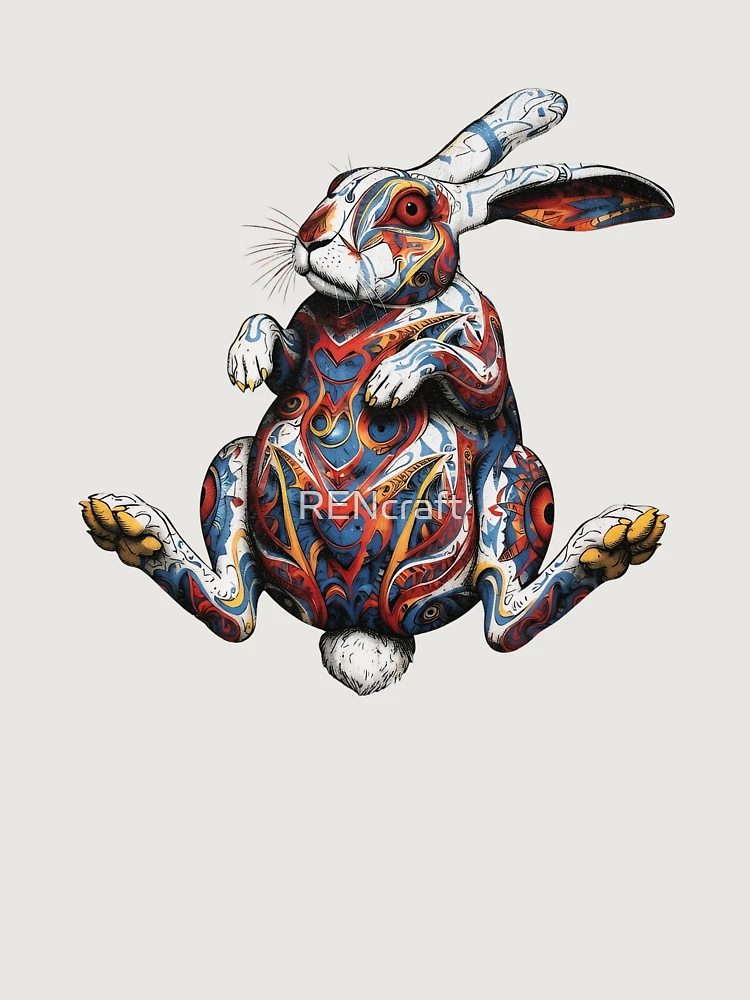Thumbnail 6 of 6, Premium Oversized Hoodie, Intricate Rabbit designed and sold by RENcraft.