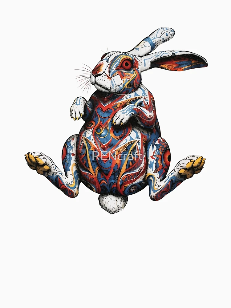 Thumbnail 6 of 6, Pullover Hoodie, Intricate Rabbit designed and sold by RENcraft.