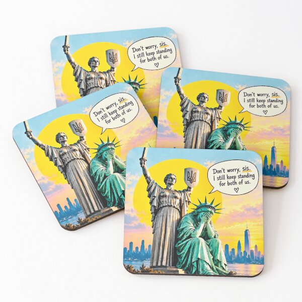 Item preview, Statue of Liberty & Mother Ukraine designed and sold by DGMaxShop.