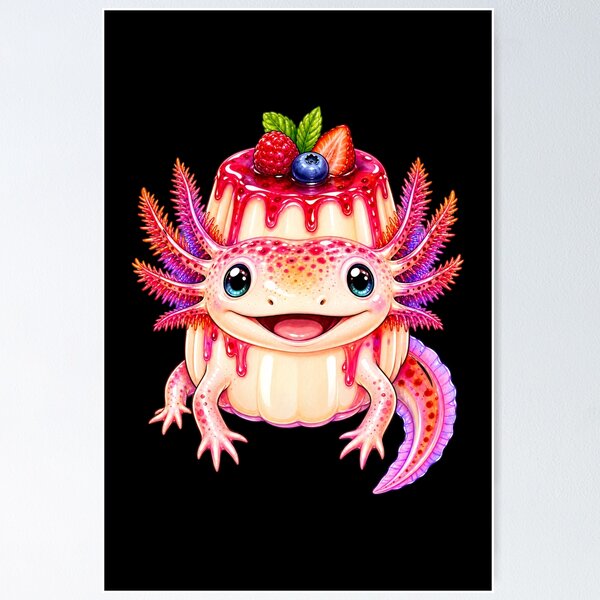 Item preview, Axolotl Berry Panna Cotta designed and sold by prettykaler.