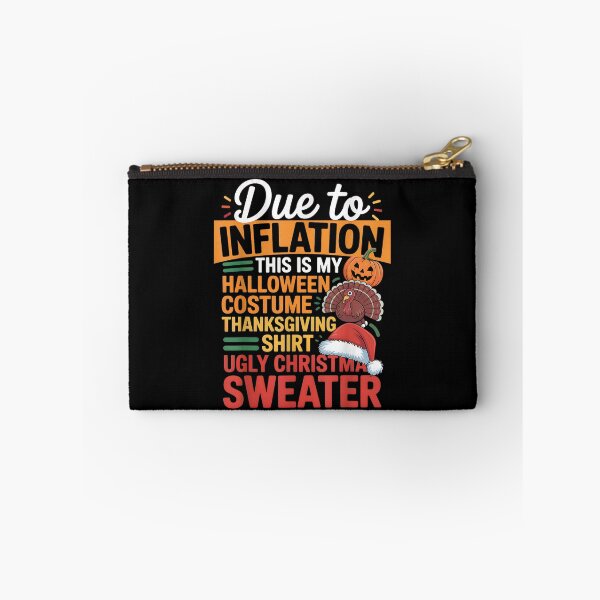 Item preview, Inflation Holiday Humor with Pumpkin, Turkey and Santa Hat designed and sold by DaphoLatara.
