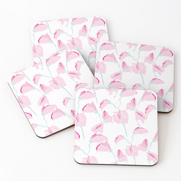 Item preview, Floral fields sweet pea cluster in pink designed and sold by Quiet Waters Design.