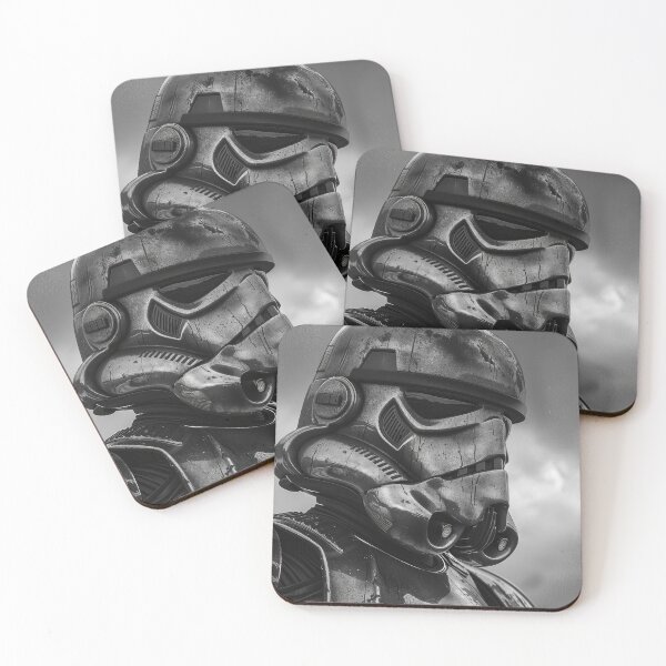 Aperçu de l'œuvre Stormtrooper BW créée et vendue par Lienzo Decorativo.