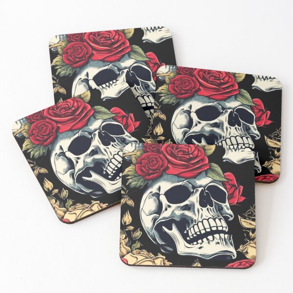 Item preview, skull and roses designed and sold by aliraweb.