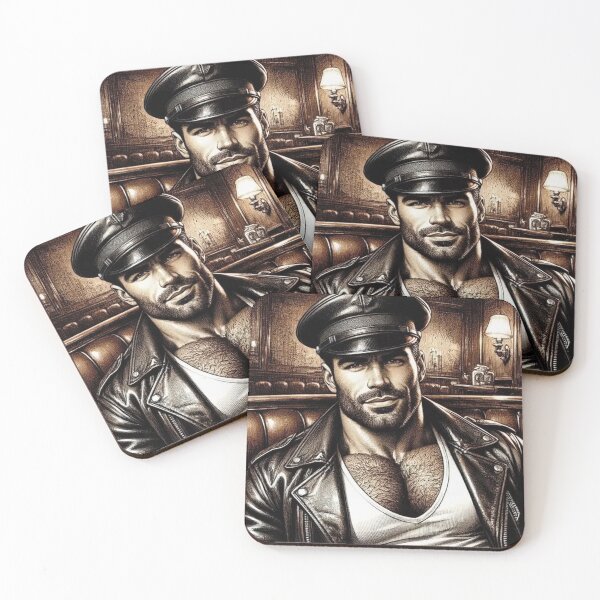 Item preview, Vintage 1940's Erich Gay Leather Bar Berlin Daddy Tom of Finland Tribute designed and sold by ItsAKinkThing.