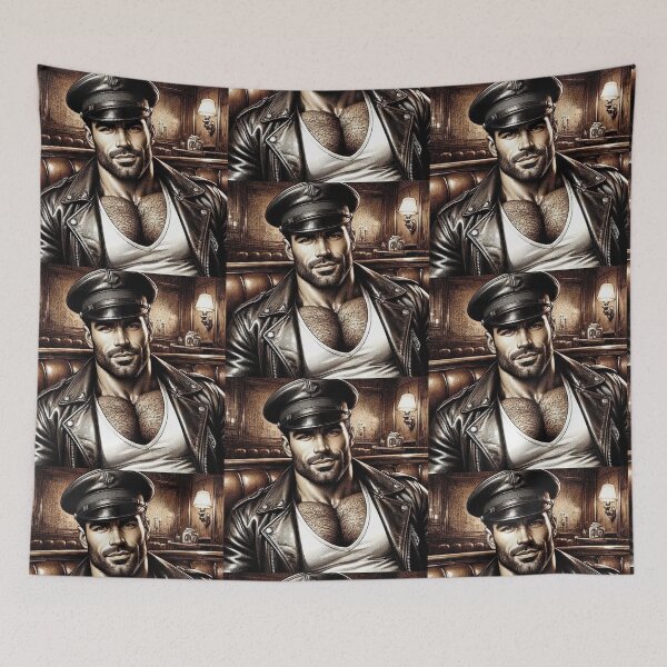 Item preview, Vintage 1940's Erich Gay Leather Bar Berlin Daddy Tom of Finland Tribute designed and sold by ItsAKinkThing.