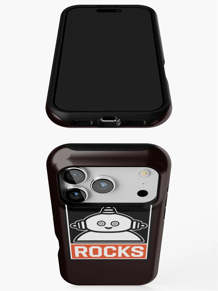 Thumbnail 3 of 4, iPhone Case, Retro Robot Rocks designed and sold by ThoughtPatch.