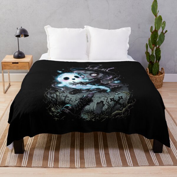 Item preview, Spooky Soulmates-Cute Gothic Zombie Girl Hugging Luminous Ghost designed and sold by HexOne.