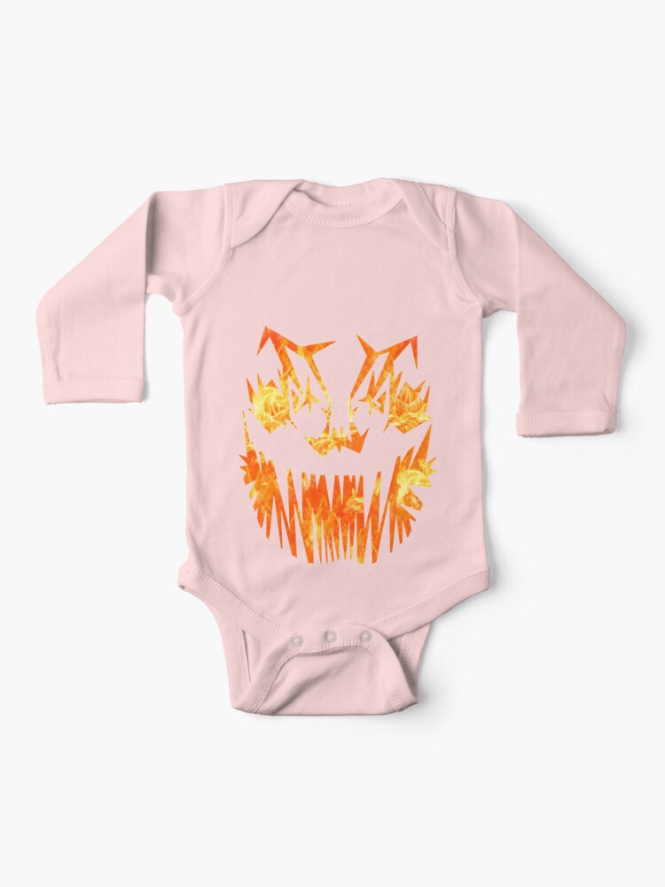 Ghost, Jack-o-lantern, Halloween, Boo! Scary Pumpkin Monster Fire Face T- Shirt Baby One-Piece for Sale by Kevin O'Brien