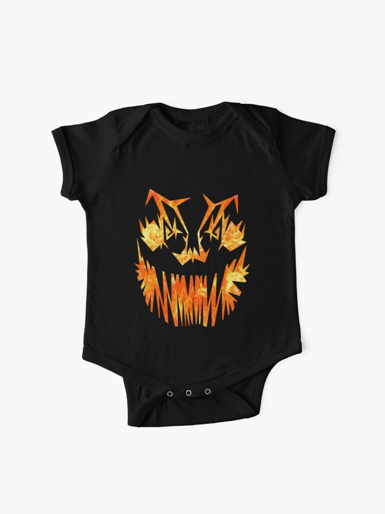 Ghost, Jack-o-lantern, Halloween, Boo! Scary Pumpkin Monster Fire Face T- Shirt Baby One-Piece for Sale by Kevin O'Brien