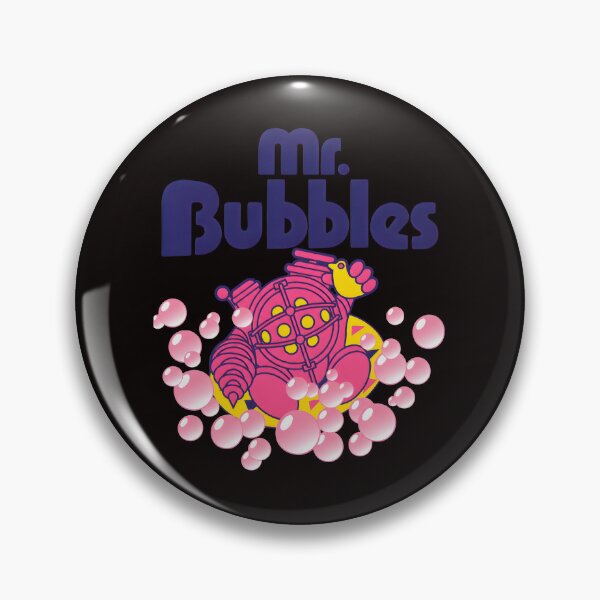 Artikelvorschau, Charakterzeichnung von Mr. Bubbles mit rosa und gelben Blasen entworfen und verkauft von Tussy-shop.