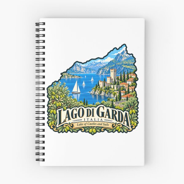 Item preview, Lago Di Garda Italia Lake Of Castles And Sails Italian Travel Souvenir Vacation designed and sold by NightGlyph.