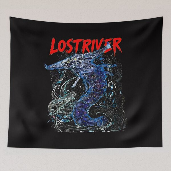 Item preview, Lost River Galactic Serpent Creature Dark Fantasy Art designed and sold by Tussy-shop.