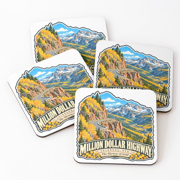 Item preview, Million Dollar Highway Colorado, USA The Skyway Of Gold Travel Souvenir Road Trip Enthusiast designed and sold by NightGlyph.