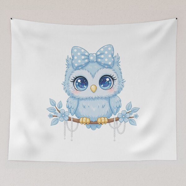 Item preview, Baby Blue Coquette Owl designed and sold by Mindful56.