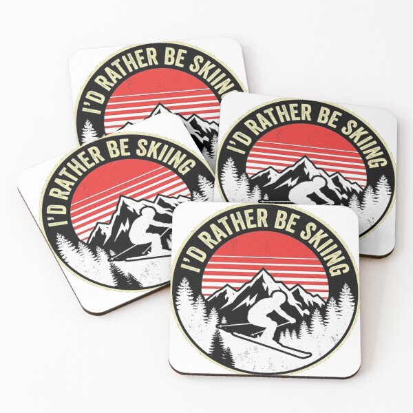 Item preview, I'd Rather Be Skiing Retro Vintage Ski Funny Skier Classic T-Shirt designed and sold by josumitofc.