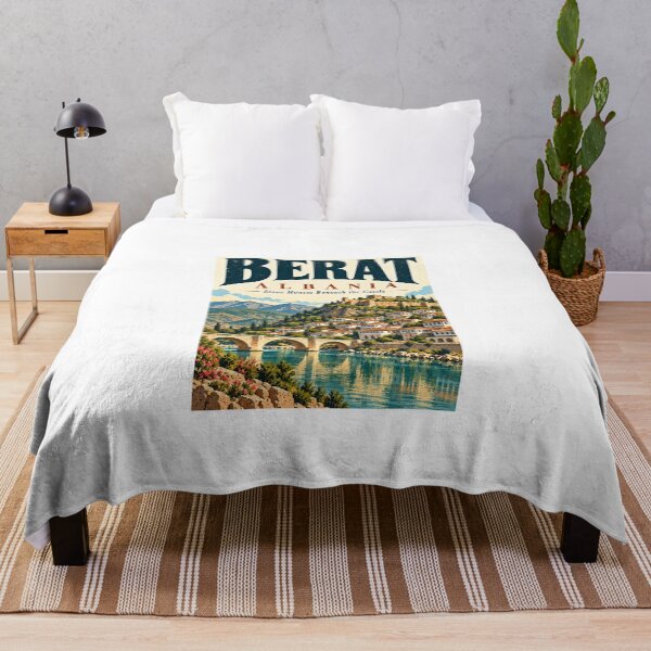 Item preview, Berat Albania Stone Houses Beneath The Castle Travel Souvenir designed and sold by HumansStuck12.