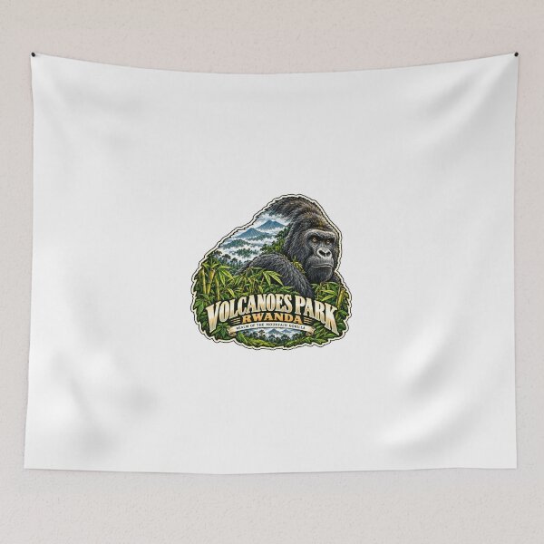 Item preview, Volcanoes Park Rwanda Realm Of The Mountain Gorilla Wildlife Travel designed and sold by Simsimah26Parks.