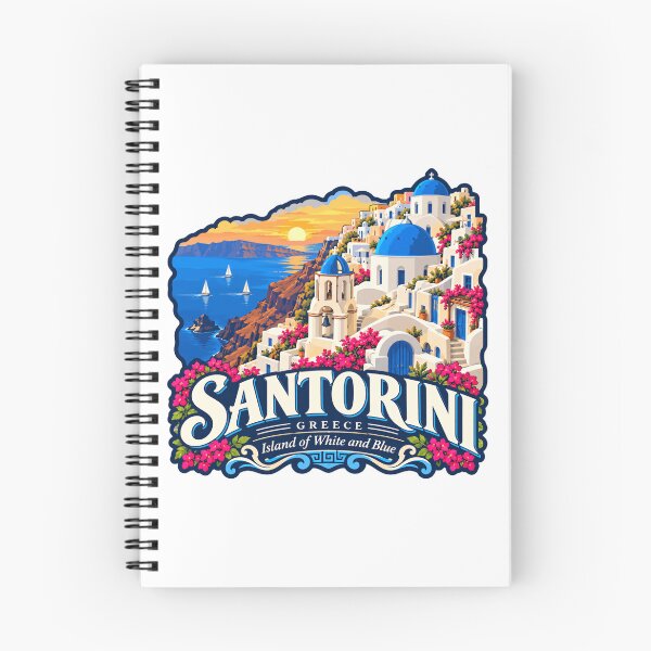 Item preview, Santorini Greece Island Of White And Blue Travel Destination Vacation Souvenir designed and sold by NeedForParks.