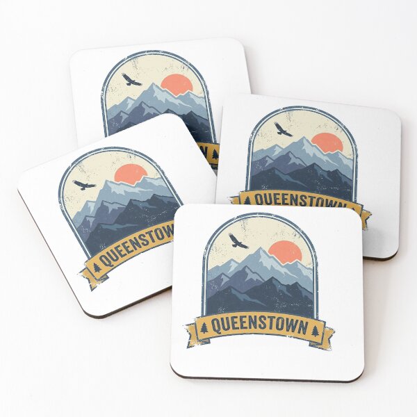 Item preview, Queenstown Retro Mountain Badge Oversized T-Shirt designed and sold by Djtahar15.