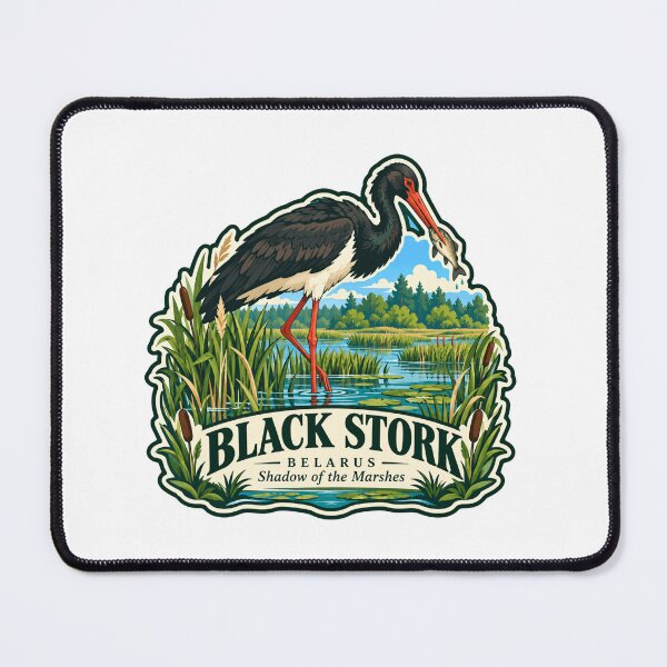 Item preview, Black Stork Belarus Shadow Of The Marshes Bird Watching Wildlife Nature designed and sold by Simsimah26Parks.