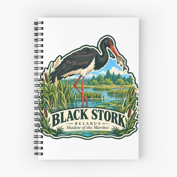Item preview, Black Stork Belarus Shadow Of The Marshes Bird Watching Wildlife Nature designed and sold by Simsimah26Parks.
