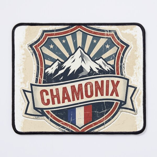 Item preview, Retro Ski Chamonix Mont Blanc France Skiing and Mountain Biking Paradise Classic T-Shirt designed and sold by Cafe18.