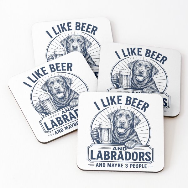 Item preview, I Like Beer Labradors And Three People Introvert Dog Lover designed and sold by ImeldaSparks.