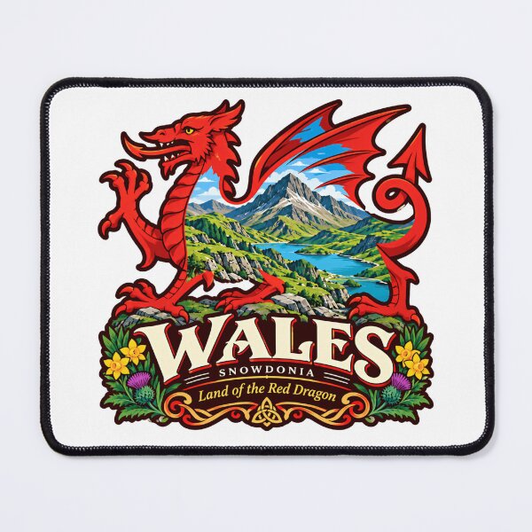 Item preview, Wales Snowdonia Land Of The Red Dragon Welsh Heritage Travel designed and sold by NightGlyph.