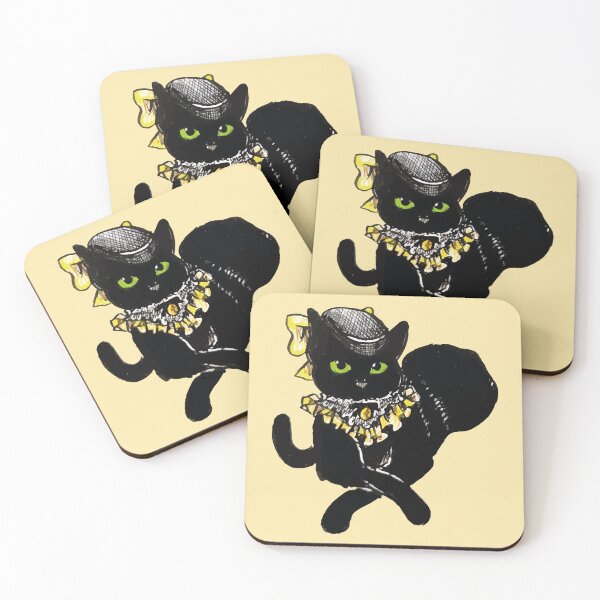Item preview, Black cat lady wearing an elegant hat designed and sold by Konopikyu.