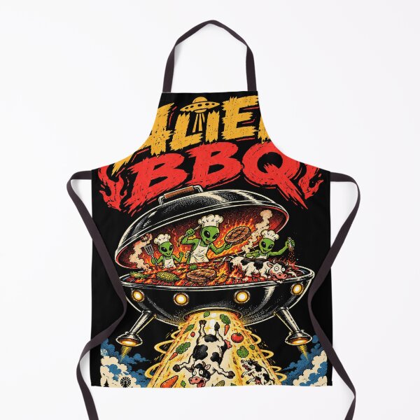 Item preview, Alien BBQ – Funny UFO Abduction Retro Sci-Fi Comic designed and sold by kaipapershop.