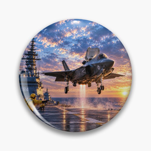 Item preview, JS Kaga and F-35B – Vertical Landing at Sunset designed and sold by CHANNELZIPANG.