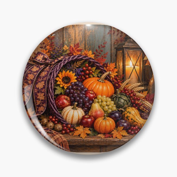Item preview, Purple Harvest Cornucopia — An Autumn Thanksgiving Still Life designed and sold by Novel Works Studio.