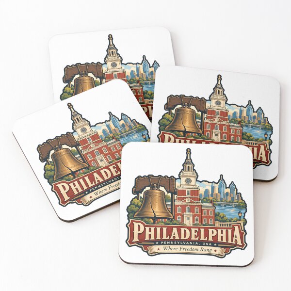 Item preview, Philadelphia Pennsylvania USA Where Freedom Rang City Landmark Travel designed and sold by NightGlyph.