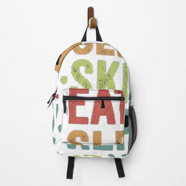 Item preview, Eat Sleep Ski Repeat - Funny Skiing Retro Oversized T-Shirt designed and sold by darknessman666.