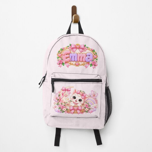 Item preview, Emma Cute Kitten Dreamland – Pink Lavender Kids Backpack designed and sold by HO•Designs.