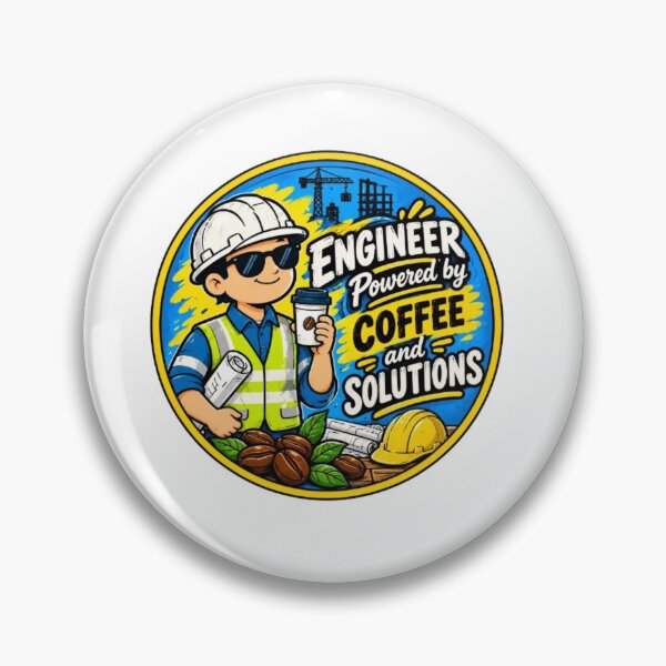 Item preview,  Engineer Powered by Coffee – Funny Construction Engineer Design designed and sold by HSE1.