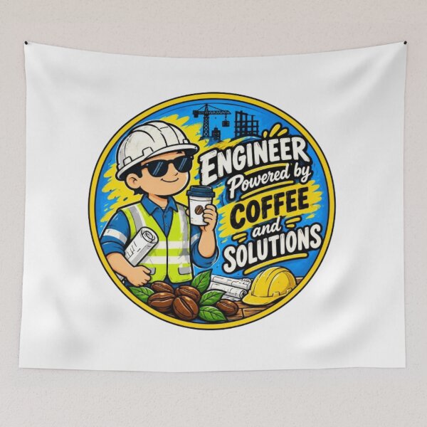 Item preview,  Engineer Powered by Coffee – Funny Construction Engineer Design designed and sold by HSE1.