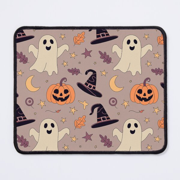 Item preview, Cute Halloween Ghost Pumpkin Witch Hat Pattern designed and sold by FestivityFinds.
