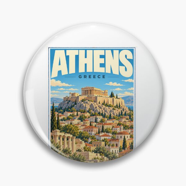 Item preview, Athens Greece Travel Vacation Tourist Landmark designed and sold by SkeletonsDanger.