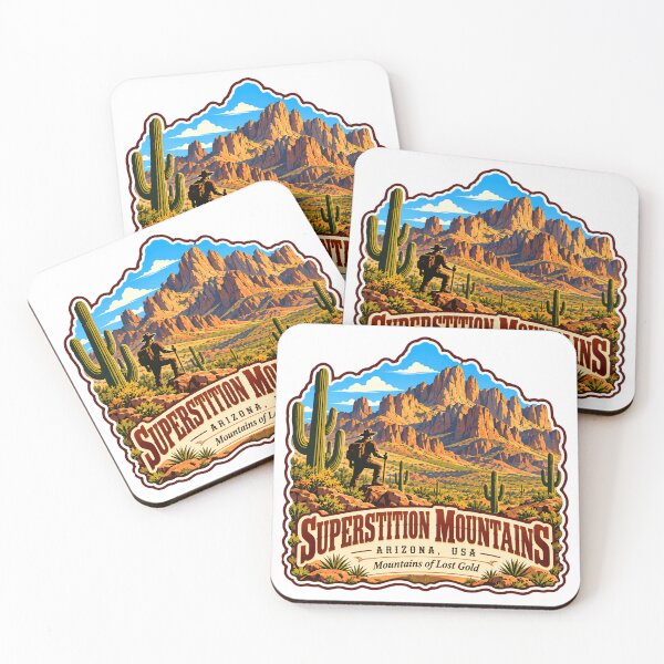 Item preview, Superstition Mountains Arizona USA Mountains Of Lost Gold Hiker Adventure designed and sold by NightGlyph.