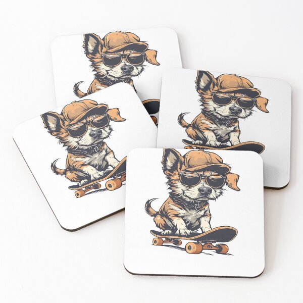 Item preview, Retro Vintage Cartoon Cute Dog Skater T-Shirt designed and sold by Print_This_Out.