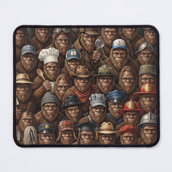 Item preview, Bigfoot Hats And Professions Crowd Funny Sasquatch Occupations designed and sold by FrozenFits.