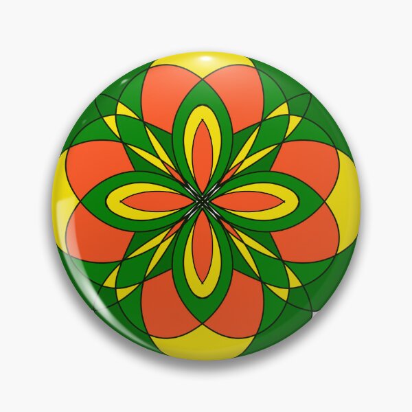 Item preview, Vibrant Green & Orange Mandala designed and sold by LittleHappiness by Kamollak .