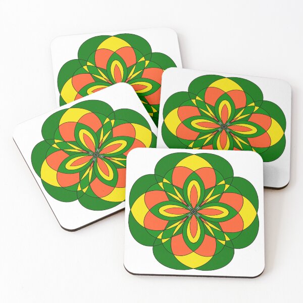 Item preview, Vibrant Green & Orange Mandala designed and sold by LittleHappiness by Kamollak .