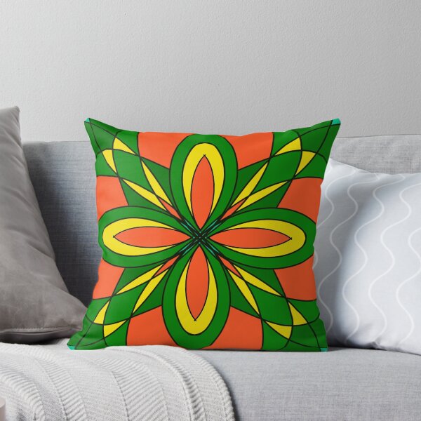 Item preview, Vibrant Green & Orange Mandala designed and sold by LittleHappiness by Kamollak .