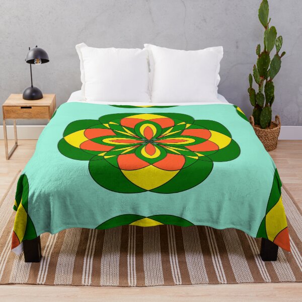 Item preview, Vibrant Green & Orange Mandala designed and sold by LittleHappiness by Kamollak .