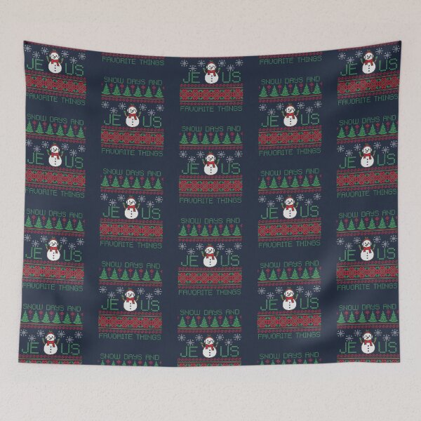 Item preview, Christmas Ugly Sweater Love Jesus Retro Christian Holiday Funny Snow Days designed and sold by Forevermore.