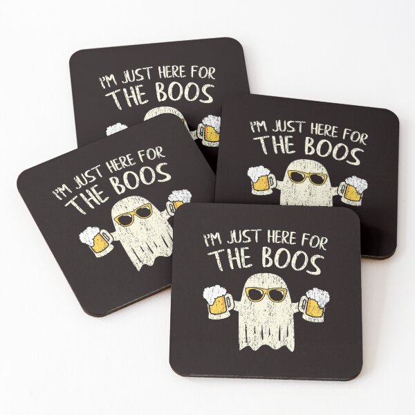 Item preview, I'm Just Here for the Boos Funny Beer Drinking Halloween Ghost designed and sold by ImeldaSparks.